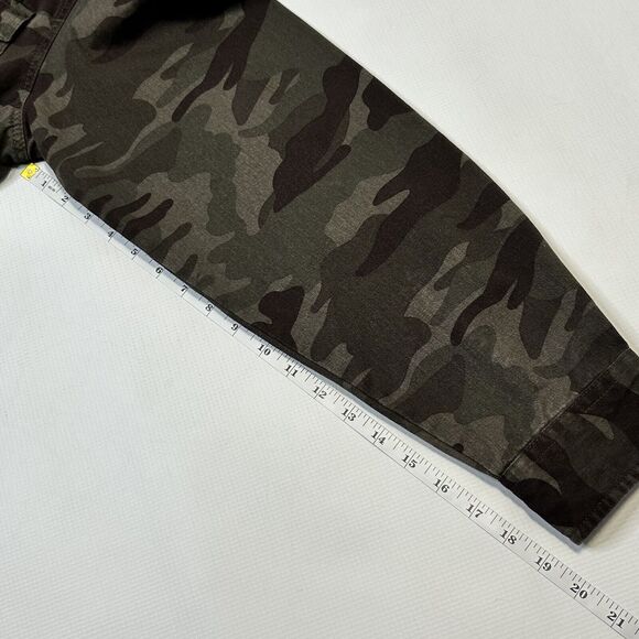PROJEK RAW Men’s Large Camouflage Twill Trucker Shacket Army Military Jacket - Picture 5 of 10